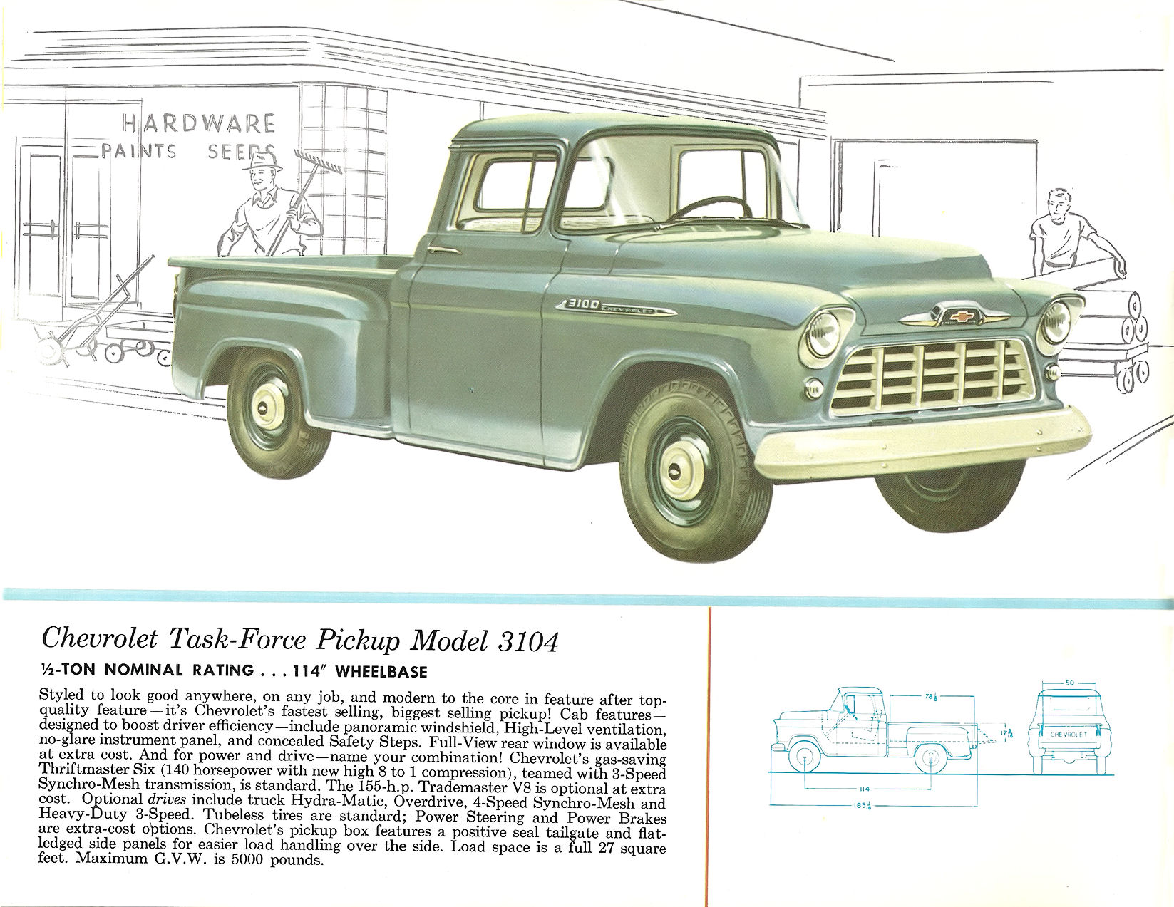 1956 Chevrolet Pickups Brochure